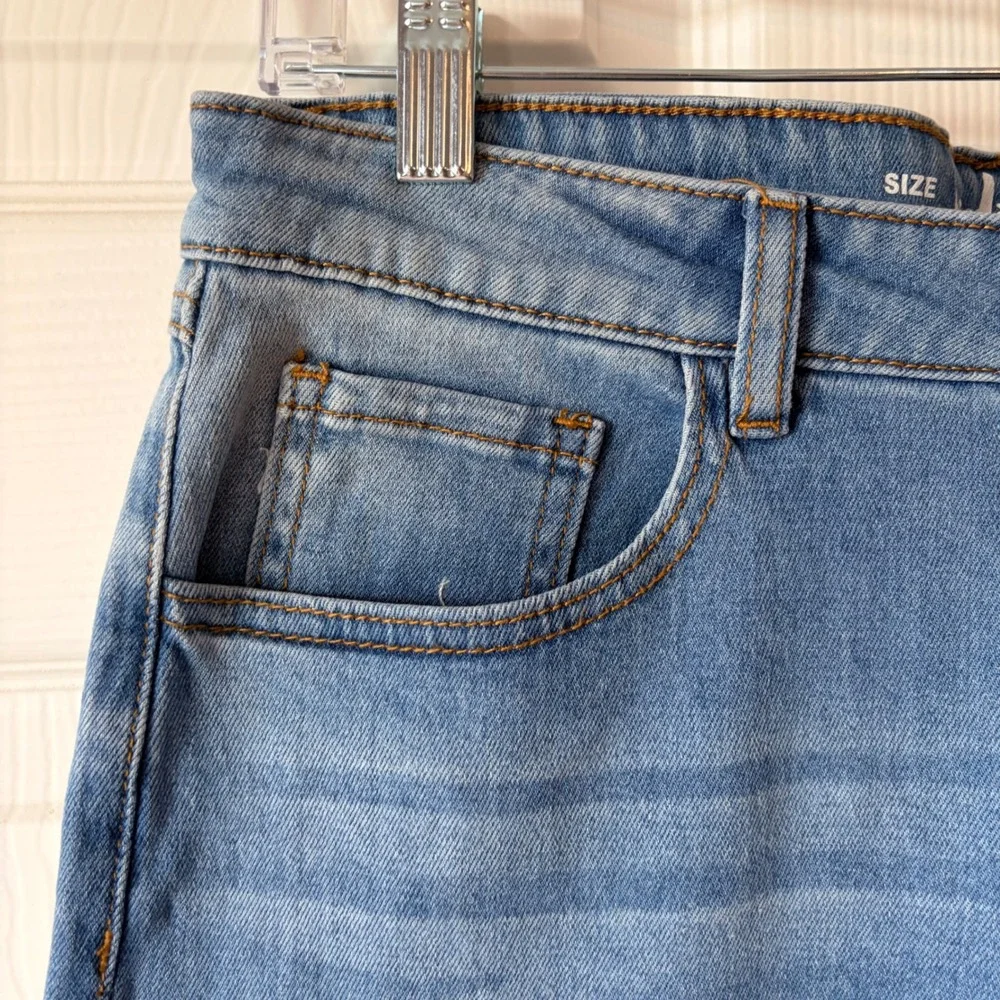 Indigo‎ Rein Destiny Curvy Wide Leg Jeans High Rise Light Wash Blue Size 11/29